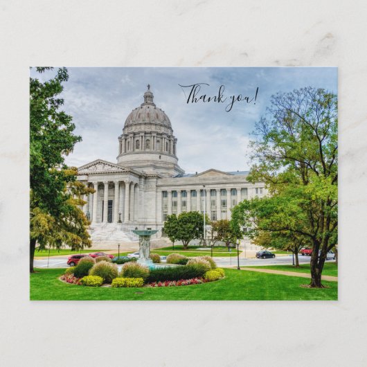 De Missouri Capitol Dank U Postkaart (Voorkant)