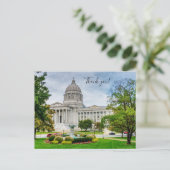 De Missouri Capitol Dank U Postkaart (Staand voorkant)