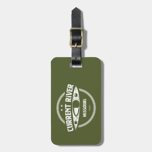 De Missouri Kayaking Bagagelabel (Voorkant verticaal)