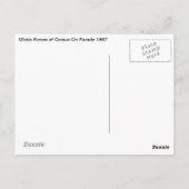 De mistische konijn Comus op parade,  post Briefkaart (Achterkant)