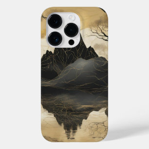 De Misty Mountain Black & Gold Case-Mate iPhone 14 Pro Hoesje