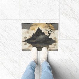 De Misty Mountain Black & Gold Deurmat