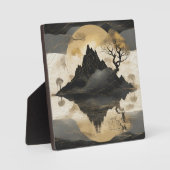 De Misty Mountain Black & Gold Fotoplaat (Voorkant)