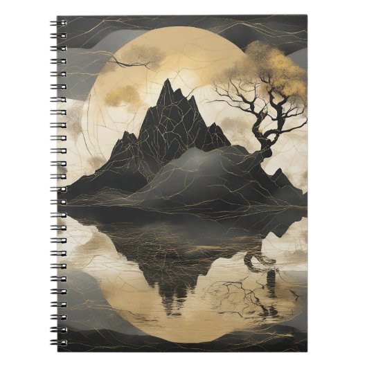 De Misty Mountain Black & Gold Notitieboek (Voorkant)