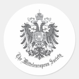 De Mitteleuropean Society heeft een dubbele adelaa Ronde Sticker