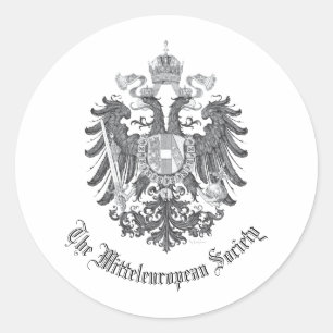 De Mitteleuropean Society heeft een dubbele adelaa Ronde Sticker