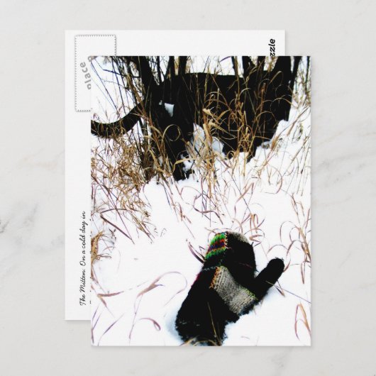 De Mitten Ukraine Folk Tale Briefkaart (Voorkant / Achterkant)