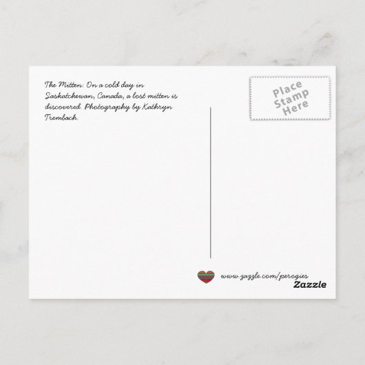 De Mitten Ukraine Folk Tale Briefkaart (Achterkant)