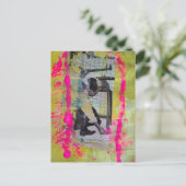 De Mixed Media Collage van Werkmensen Briefkaart (Staand voorkant)