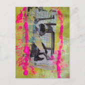 De Mixed Media Collage van Werkmensen Briefkaart (Voorkant)