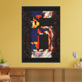 De Mixed Media Rijgbeugel Canvas Afdruk (Insitu (Woonkamer))