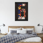 De Mixed Media Rijgbeugel Canvas Afdruk (Insitu (Slaapkamer))
