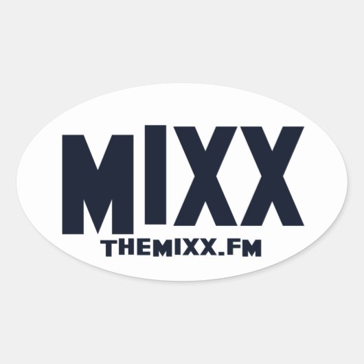 De MIXX-merknaam Ovale Sticker (Voorkant)