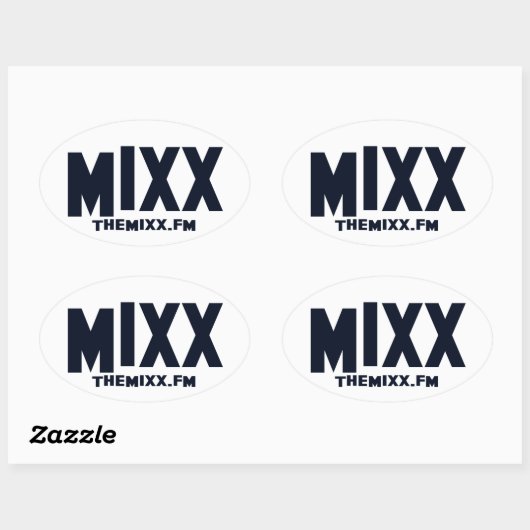 De MIXX-merknaam Ovale Sticker (Vel)