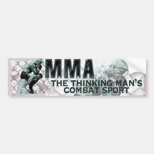 De MMA Thinker Bumpersticker (Voorkant)