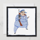 De Mob Boss Murder Mystery Uitnodiging (Achterkant)