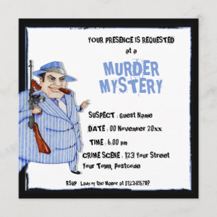 De Mob Boss Murder Mystery Uitnodiging