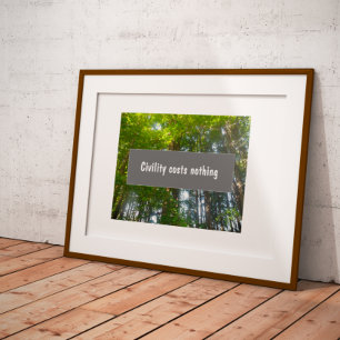 De mobiliteit kost niets inspirerend spreekwoord poster