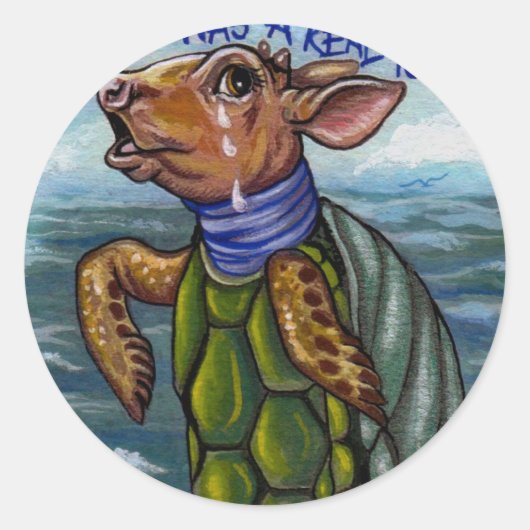 DE MOCK SCHILDPAD Alice in Wonderland Sticker (Voorkant)