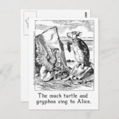 De Mock Turtle en Griffin Sing to Alice Briefkaart (Voorkant / Achterkant)