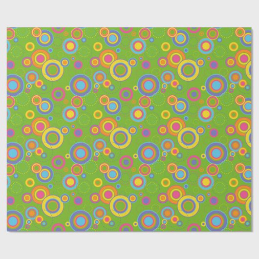 De Mod Circles van de terugkeer op Groen Cadeaupapier (Vlak)