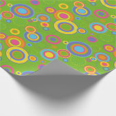 De Mod Circles van de terugkeer op Groen Cadeaupapier (Hoek)