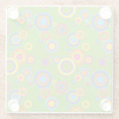 De Mod Circles van de terugkeer op Groen Glazen Onderzetter (Achterkant)