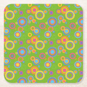 De Mod Circles van de terugkeer op Groen Kartonnen Onderzetters (Voorkant)