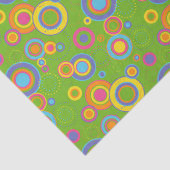 De Mod Circles van de terugkeer op Groen Tissuepapier (Detail)
