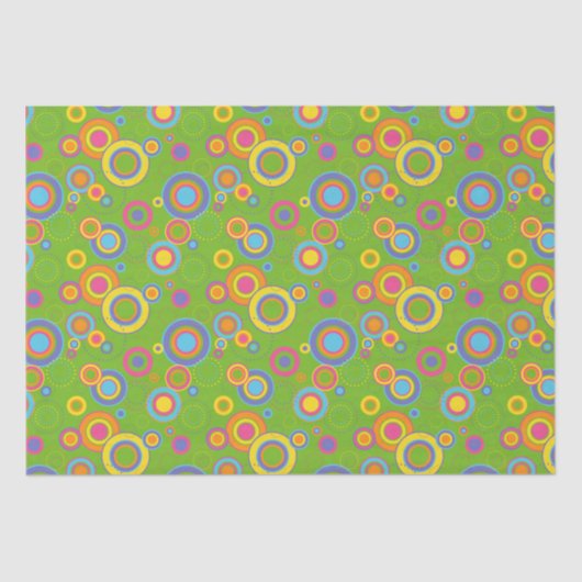 De Mod Circles van de terugkeer op Groen Tissuepapier (Voorkant)