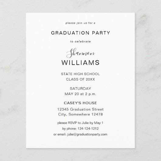 De Mod van het Manuscript van de begroting Naam va Flyer (Achterkant)