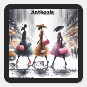 De Mode mieren van New York Vierkante Sticker