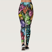 De Mode van de Pop Sociale Botervlieg Leggings (Achterkant)