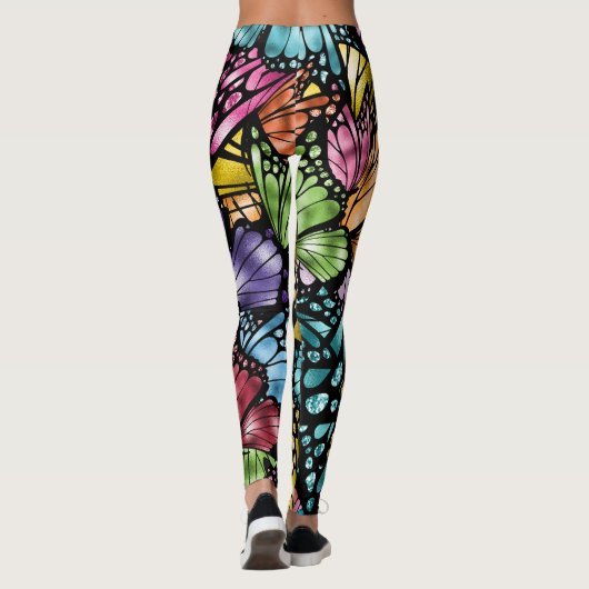De Mode van de Pop Sociale Botervlieg Leggings (Achterkant)