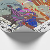 DE MODE VAN HET KARTJE VAN DE WINTER EN VAN DE HER CADEAUPAPIER (Hoek)