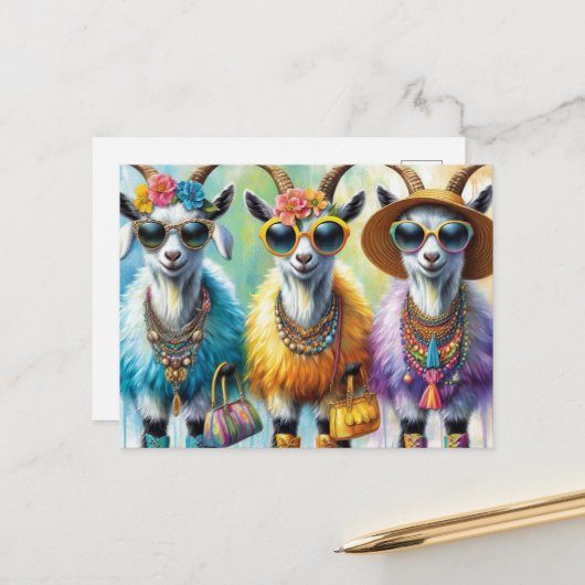 De Modegeiten Briefkaart (Voorkant / Achterkant in situ)