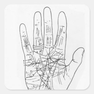 De modelhand vierkante sticker