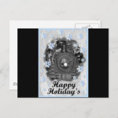 De ModelTrein van de gelukkige Vakantie Feestdagenkaart (Voorkant / Achterkant)