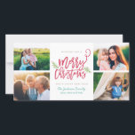 De moderne 4-foto van de Vakantie van Kerstmis van Feestdagenkaart<br><div class="desc">Leg een overweldigende verklaring dit vakantieseizoen met deze modieuze vakantie 4 foto afkaart die "Vrolijke Kerstmis" in een doopvont van het borstelmanuscript kenmerken. Winkel onze online opslag voor meer stukken in dit ontwerp!</div>