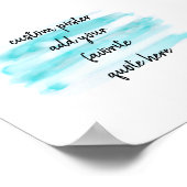 de moderne abstracte blauwgroen blauwe waterverf v poster (Hoek)