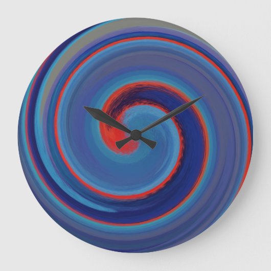 De moderne Abstracte Kunst van de Werveling #30 Grote Klok (Voorkant)