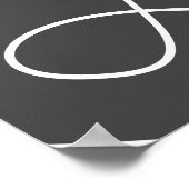 De moderne Abstracte lijn is zwart wit Poster (Hoek)