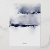 De moderne Abstracte marine van de Waterverf spare Folie Uitnodiging (Achterkant)