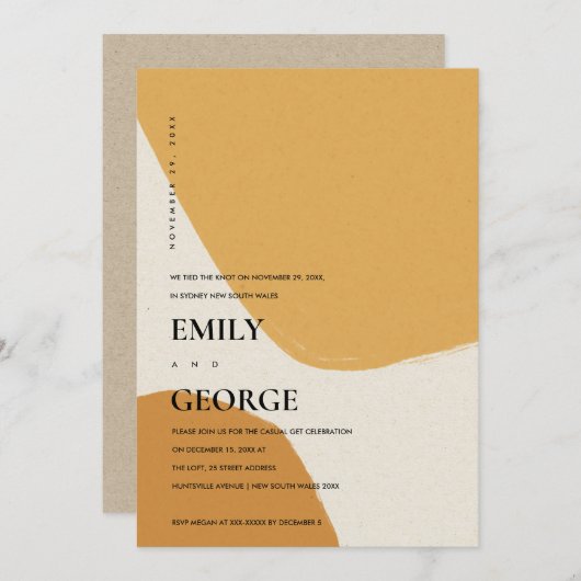 DE MODERNE ABSTRACTE ORANJE RUST DIE WE HEBBEN GEH BEDANKKAART (Voorkant / Achterkant)