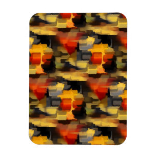De moderne Abstracte Vierkanten van de Verf Magneet