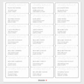 De moderne adresetiketten van de manuscriptbruilof sticker (Vel)