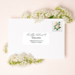 De moderne adresetiketten van de manuscriptbruilof sticker<br><div class="desc">Moderne scripting minimalisme bruiloft gastgastgastadresetiketten leveren om</div>