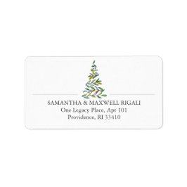 De moderne Adresetiketten van de vakantiestamboom Etiket