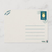 De Moderne Ananas Ansichtkaart Briefkaart (Achterkant)