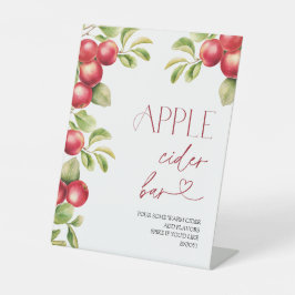 De moderne Apple Cider Bar Herfst Herfst Vrijgezel Reclamebord Met Voetstuk